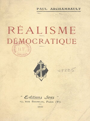 cover image of Réalisme démocratique